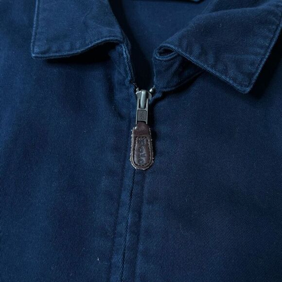 Vintage VTG 90s Polo Bayport Poplin Navy Blue Jacket Small - Picture 3 of 9